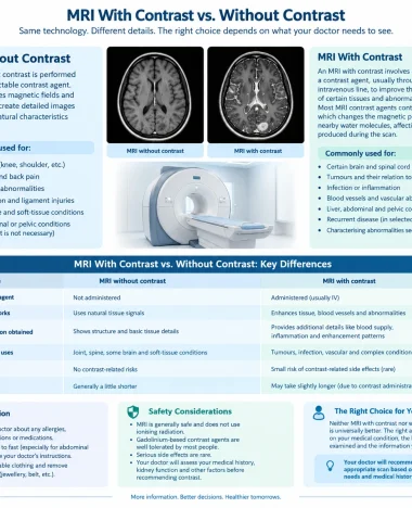 MRI With Contrast vs. Without Contrast